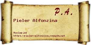 Pieler Alfonzina névjegykártya